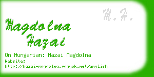 magdolna hazai business card